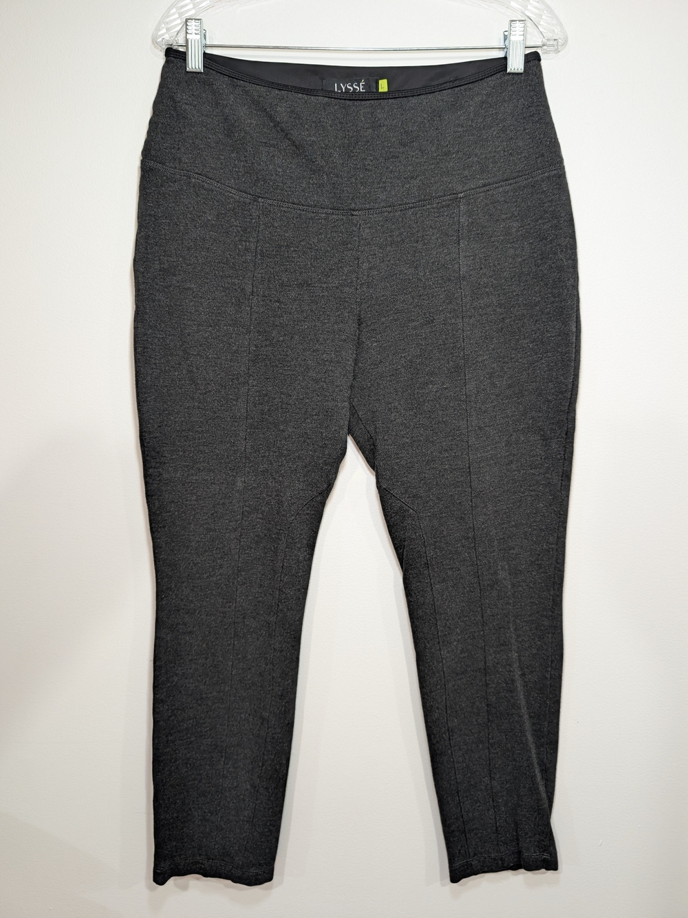Lysse High-Waist Ponte Stretch Leggings Charcoal Women's Large